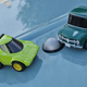 Two Japanese toy cars on a... Japanese toy car!